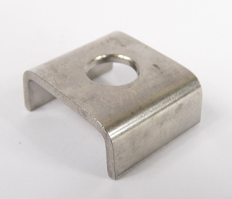 Lambretta Horn, bracket clamp, Series 3, stainless steel, MB