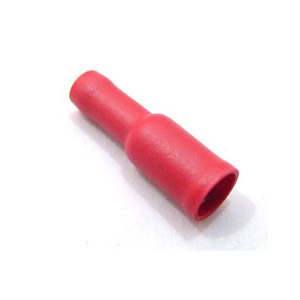 Lambretta Electrical bullet connector female, 4mm, Red