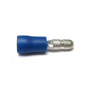 Lambretta Electrical bullet connector male, 4mm, Blue
