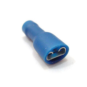 Lambretta Electrical spade connector female, 6mm, Blue