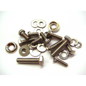 Lambretta Horn cast fastener kit, Series 2, stainless steel