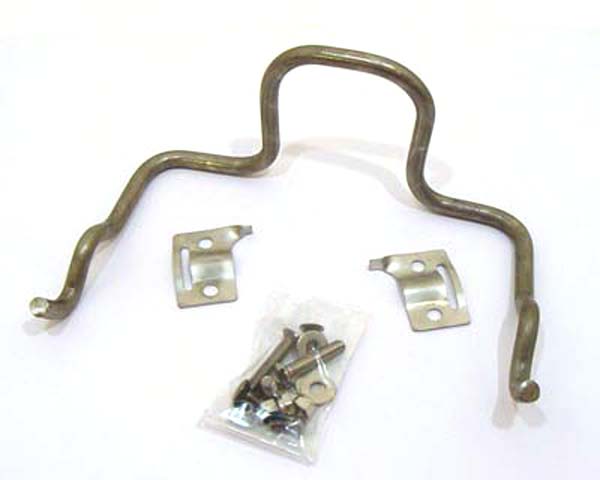 Lambretta Side panel spring clip, brackets and fastener kit (set) Series 3 for panels with handles, stainless steel, MB
