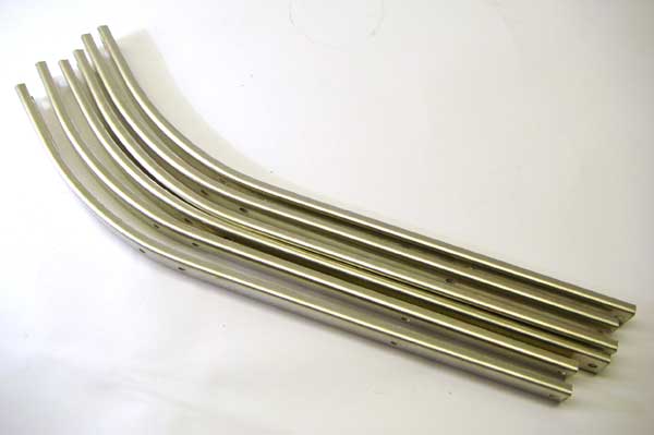Lambretta Legshield alloy channels, Series 1, 2 (set of 6)